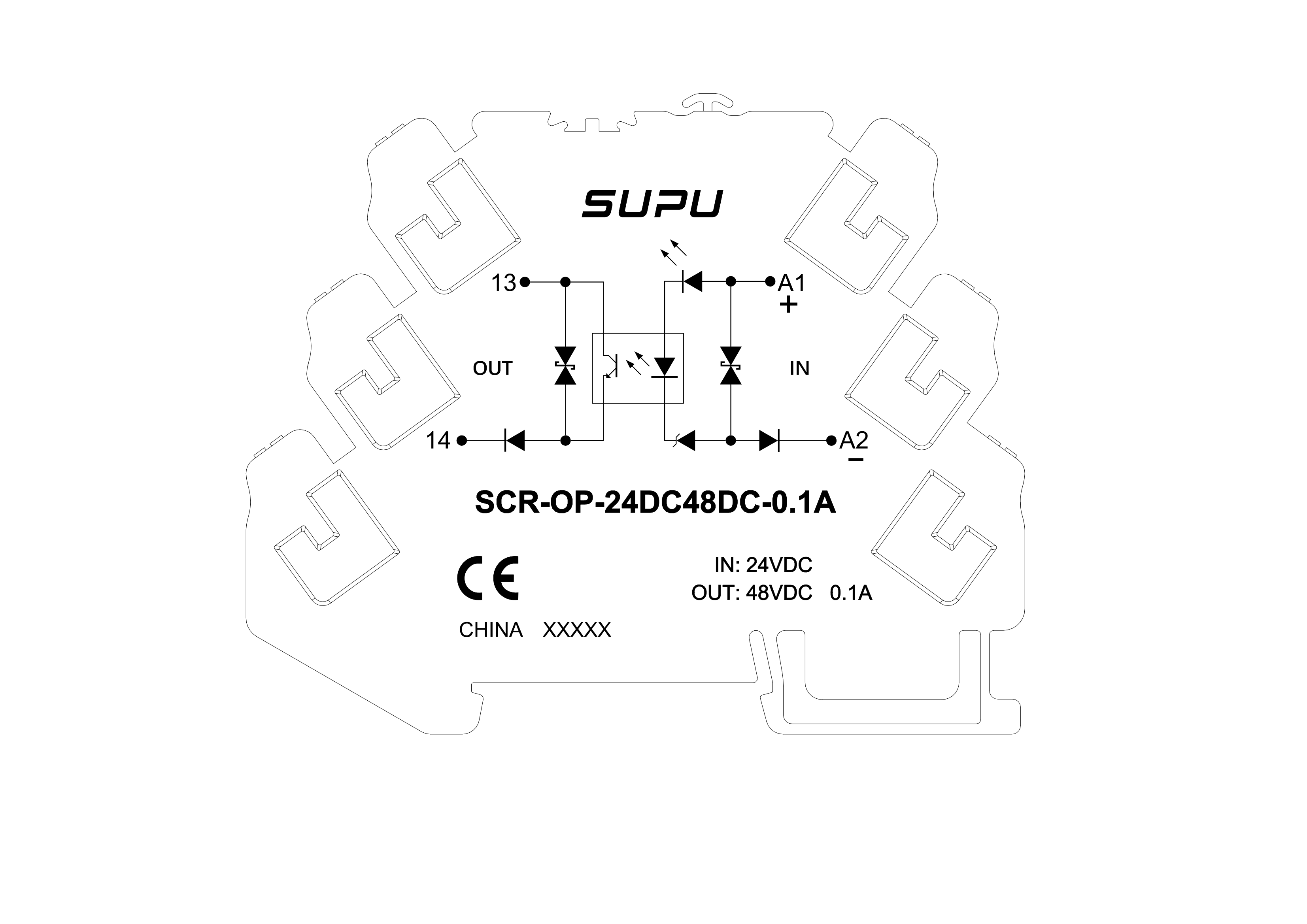 光耦/固態繼電器SCR-OP-24DC48DC-0.1A