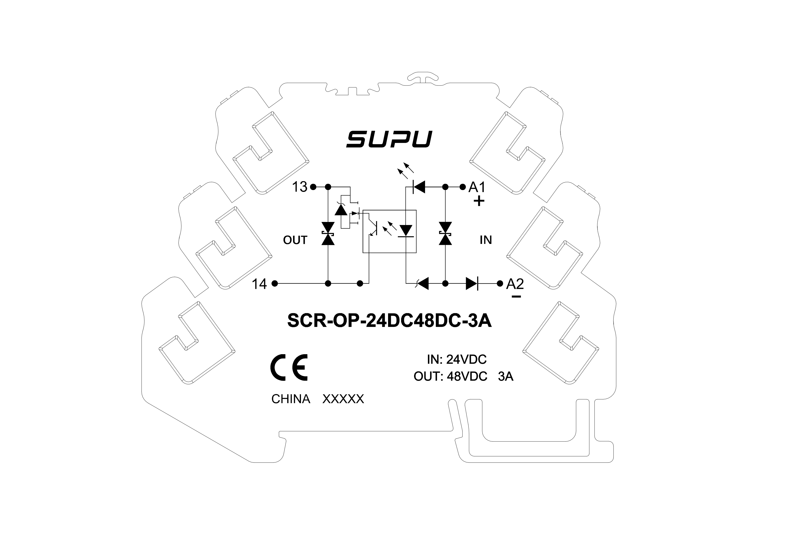 光耦/固態繼電器SCR-OP-24DC48DC-3A