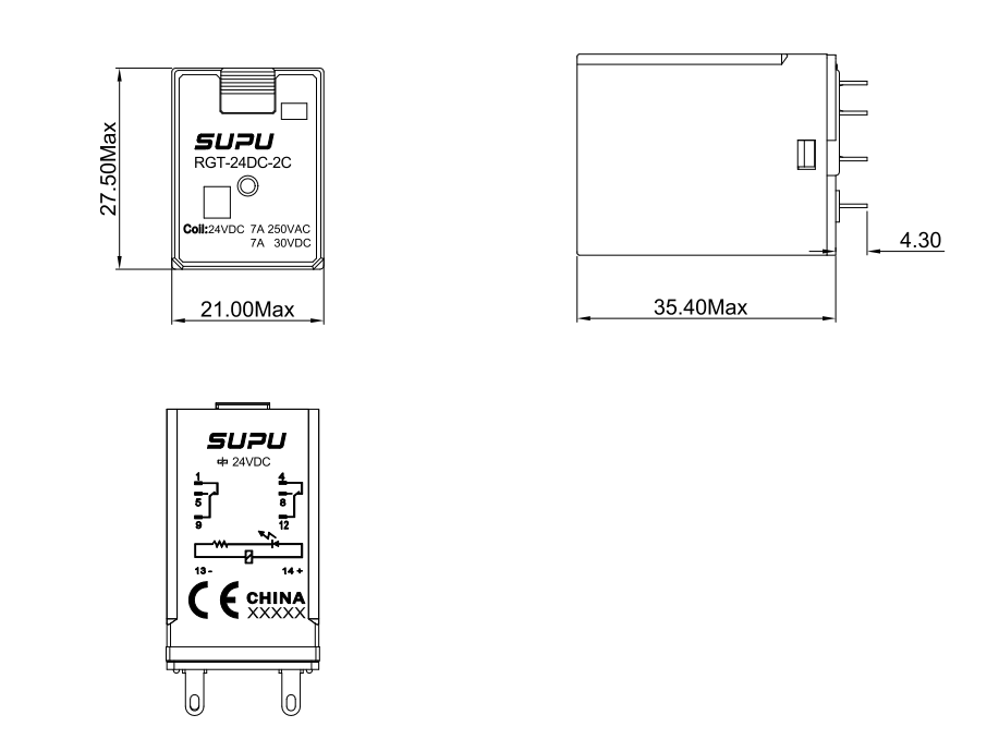 標準型繼電器插頭RGT-24DC-2C