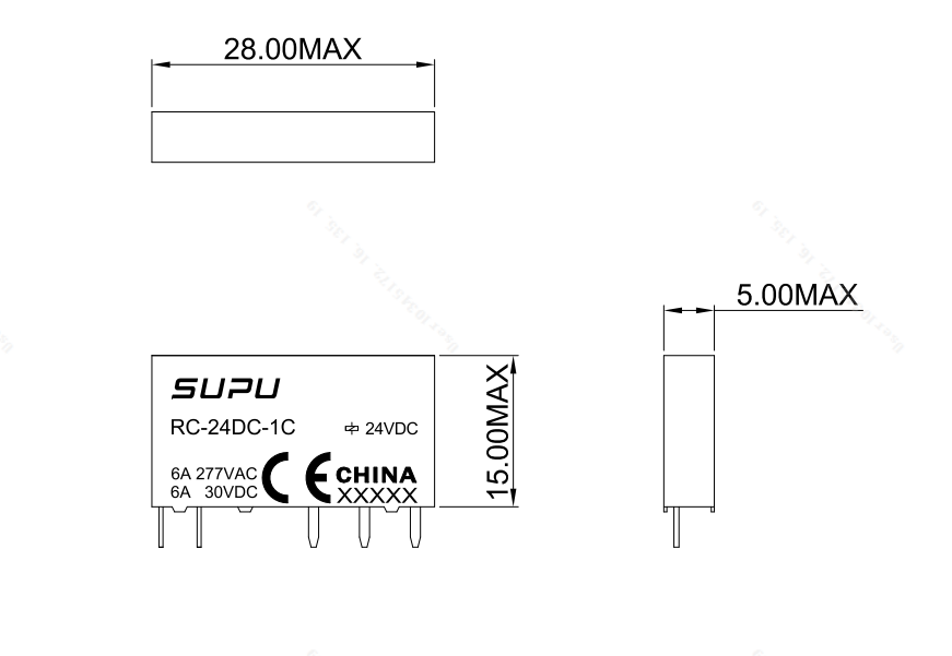 超薄型繼電器插頭RC-24DC-1C